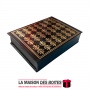 La Maison des Boîtes - Coffret  Pâtissière Rectangulaire - Noir & Doré - (22.2x16.5x5 cm) - Tunisie Meilleur Prix (Idée Cadeau, 
