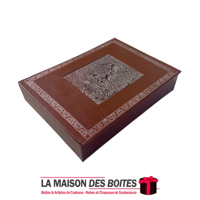 La Maison des Boîtes - Coffret  Pâtissière Rectangulaire - Marron  - (21x15.5x4 cm) - Tunisie Meilleur Prix (Idée Cadeau, Gift B
