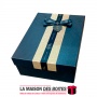 La Maison des Boîtes - Boite Cadeau Rectangulaire  - Noir & Doré  - (33x24.5x11 cm) - Tunisie Meilleur Prix (Idée Cadeau, Gift B