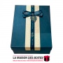 La Maison des Boîtes - Boite Cadeau Rectangulaire  - Noir & Doré  - (33x24.5x11 cm) - Tunisie Meilleur Prix (Idée Cadeau, Gift B