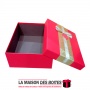 La Maison des Boîtes - Boite Cadeau Rectangulaire  - Rouge & Doré  - (28.4 x20.3x8.5cm) - Tunisie Meilleur Prix (Idée Cadeau, Gi