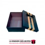 La Maison des Boîtes - Boite Cadeau Rectangulaire  - Noir & Doré  - (23.5x16x6.2cm) - Tunisie Meilleur Prix (Idée Cadeau, Gift B