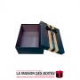 La Maison des Boîtes - Boite Cadeau Rectangulaire  - Noir & Doré  - (23.5x16x6.2cm) - Tunisie Meilleur Prix (Idée Cadeau, Gift B