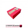 La Maison des Boîtes - Boite Cadeau Rectangulaire  - Rouge & Doré  -(23.5x16x6.2cm) - Tunisie Meilleur Prix (Idée Cadeau, Gift B