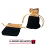 La Maison des Boîtes - 50 Sachets à Dragées en Velours Noir & Doré - Tunisie Meilleur Prix (Idée Cadeau, Gift Box, Décoration, S