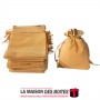 La Maison des Boîtes - 25 Sachets à Dragées en Velours Jaune  & Doré - Tunisie Meilleur Prix (Idée Cadeau, Gift Box, Décoration,