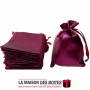 La Maison des Boîtes - 100 Sachets à Dragées Satiné de couleur Violet  Brillant - Tunisie Meilleur Prix (Idée Cadeau, Gift Box, 