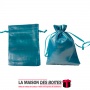La Maison des Boîtes - 100 Sachets à Dragées Satiné de couleur Bleu Ciel Brillant - Tunisie Meilleur Prix (Idée Cadeau, Gift Box