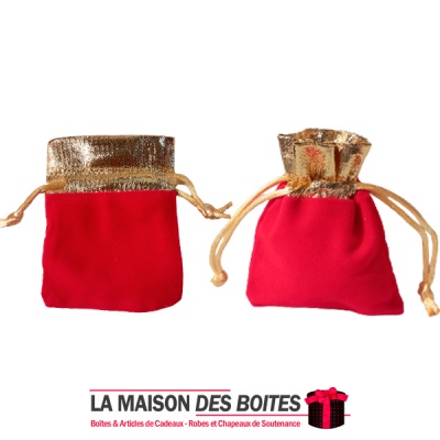 La Maison des Boîtes - 50 Sachets à Dragées en Velours Orangé  & Doré - Tunisie Meilleur Prix (Idée Cadeau, Gift Box, Décoration