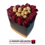 La Maison des Boîtes - Boite Cadeau Forme Cœur pour Offrir de Fleur - Noir avec Couvercle Doré - Tunisie Meilleur Prix (Idée Cad