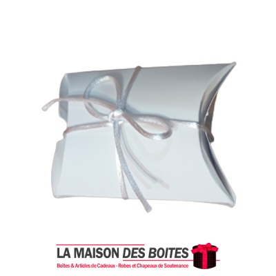La Maison des Boîtes - Boîte Cadeaux Forme d'Oreiller pour Bonbonnière, Bijoux, Cadeaux de mariage - Blanc - Tunisie Meilleur Pr