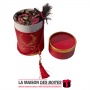 La Maison des Boîtes - Coffret Cadeau Prière Tapis et chapelet de luxe - Cadeau pour Ramadan - Rouge & Doré - Tunisie Meilleur P
