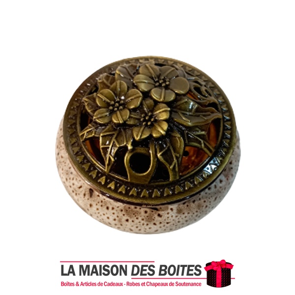 Encensoir à Charbon - Brûleur D'encens en Céramique - Marron