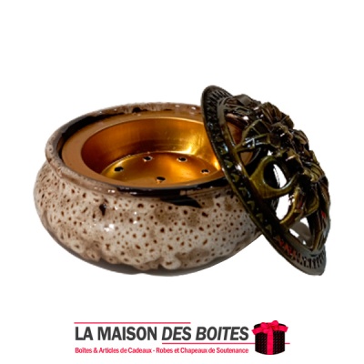 Encensoir à Charbon - Brûleur D'encens en Céramique - Marron
