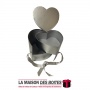 La Maison des Boîtes - Boîte Cadeau en Carton avec Double Tiroir Forme Cœur - Silver - (24.5x 21.5x19.5 cm) - Tunisie Meilleur P