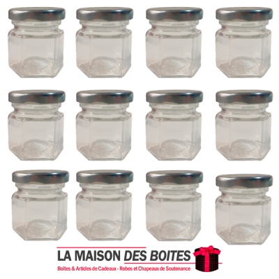 La Maison des Boîtes - 10 Flacons en Verre avec Bouchon Métal - 50ml - Tunisie Meilleur Prix (Idée Cadeau, Gift Box, Décoration,