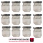 La Maison des Boîtes - 12 Flacons en Verre avec Bouchon Métal - 50ml - Tunisie Meilleur Prix (Idée Cadeau, Gift Box, Décoration,