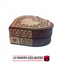 La Maison des Boîtes - Coffret Pâtissière en Bois Forme Couleur avec Couvercle Double Tiroir (23.5x22x9.6cm) - Tunisie Meilleur 