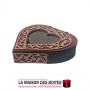 La Maison des Boîtes - Coffret Pâtissière en Bois Forme Couleur  avec Couvercle Transparent (20.5x19.5x4.3cm) - Tunisie Meilleur