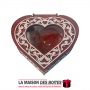 La Maison des Boîtes - Coffret Pâtissière en Bois Forme Couleur avec Couvercle Transparent (26.6x25x5.3cm) - Tunisie Meilleur Pr