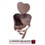 La Maison des Boîtes - Boîte Cadeau en Carton avec Double Tiroir Forme Cœur - Rose -(24.5x 21.5x19.5 cm) - Tunisie Meilleur Prix