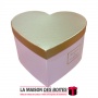 La Maison des Boîtes - Boite Cadeaux Forme Cœur "Maison de Fleur "- Rose & Doré - (L:28.5x24x15.7cm) - Tunisie Meilleur Prix (Id