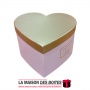La Maison des Boîtes - Boite Cadeaux Forme Cœur "Maison de Fleur "- Rose & Doré - (M:25.5x21x13.7cm) - Tunisie Meilleur Prix (Id