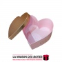 La Maison des Boîtes - Boite Cadeaux Forme Cœur "Maison de Fleur "- Rose & Doré - (S:22x18x11.7cm ) - Tunisie Meilleur Prix (Idé