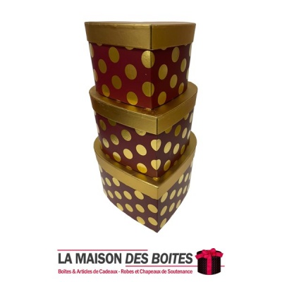 La Maison des Boîtes - Lot de 3 Boîtes Cadeaux - Tunisie Meilleur Prix (Idée Cadeau, Gift Box, Décoration, Soutenance, Boule de 