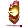 La Maison des Boîtes - Lot de 3 Boites Cadeaux Forme Cœur Rouge Pointé en Doré avec Couvercle Doré - Tunisie Meilleur Prix (Idée