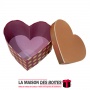 La Maison des Boîtes - Boite Cadeaux Forme Cœur Rouge Pointé en Doré - (M:23.5x18x13.7cm) - Tunisie Meilleur Prix (Idée Cadeau, 