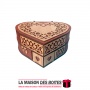 La Maison des Boîtes - Coffret Pâtissière en Bois Forme Couleur  avec Couvercle Double Tiroir  (20.8x19.3x9cm) - Tunisie Meilleu