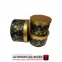 La Maison des Boîtes - Lot de 3 Boîtes Cadeaux de forme cylindrique - Noir et Doré - Tunisie Meilleur Prix (Idée Cadeau, Gift Bo