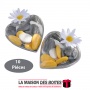 La Maison des Boîtes - Lot de 10 Boites Forme Cœur Plexi Transparent pour Dragées avec Ruban - Tunisie Meilleur Prix (Idée Cadea