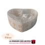 La Maison des Boîtes - Lot de 12  Bourses à Dragées Forme Cœur - Blanc & Doré - Tunisie Meilleur Prix (Idée Cadeau, Gift Box, Dé
