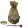 La Maison des Boîtes - Lot de 12  Bourses à Dragées Forme Cœur - Vert & Doré - Tunisie Meilleur Prix (Idée Cadeau, Gift Box, Déc