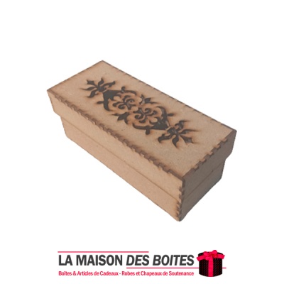 La Maison des Boîtes - Boîte Pâtisserie en Bois Rectangulaire pour Soutenance (13.5x6x5cm) - Tunisie Meilleur Prix (Idée Cadeau,