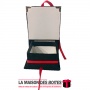 La Maison des Boîtes - Boîte Pâtisserie en Daim Carré pour Soutenance - Orné de Ruban Rouge - Tunisie Meilleur Prix (Idée Cadeau