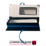 La Maison des Boîtes - Boîte Pâtisserie en Daim Rectangulaire pour Soutenance avec Couvercle Transparent & Ruba-(14x5x4.3cm) - T