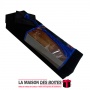 La Maison des Boîtes - Boîte Pâtisserie en Daim Rectangulaire pour Soutenance avec Couvercle Transparent & Pompon Bleu - (17x5x3