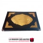 La Maison des Boîtes - Couverture de Diplôme - Noir & Métal Doré - Tunisie Meilleur Prix (Idée Cadeau, Gift Box, Décoration, Sou