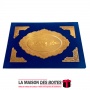 La Maison des Boîtes - Couverture de Diplôme - Couvert en Velour Beu & Métal Doré - Tunisie Meilleur Prix (Idée Cadeau, Gift Box