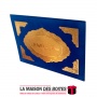 La Maison des Boîtes - Couverture de Diplôme - Couvert en Velour Beu & Métal Doré - Tunisie Meilleur Prix (Idée Cadeau, Gift Box