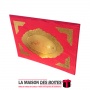 La Maison des Boîtes - Couverture de Diplôme - Couvert en Velour Rouge & Métal Doré - Tunisie Meilleur Prix (Idée Cadeau, Gift B