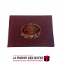 La Maison des Boîtes - Couverture de Diplôme - Couvert en Tissu Marron & Métal Bronze - Tunisie Meilleur Prix (Idée Cadeau, Gift
