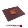 La Maison des Boîtes - Couverture de Diplôme - Couvert en Tissu Marron & Métal Bronze - Tunisie Meilleur Prix (Idée Cadeau, Gift