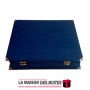 La Maison des Boîtes - Coffret Contrat de Mariage Royal couvert en Velours Bleu - Tunisie Meilleur Prix (Idée Cadeau, Gift Box, 