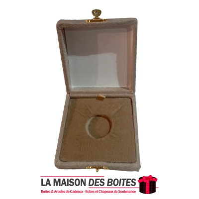 La Maison des Boîtes - Coffret de Piéce Monnais pour Mariage couvert en Velours Marron - Tunisie Meilleur Prix (Idée Cadeau, Gif