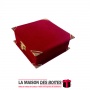 La Maison des Boîtes - Coffret de Piéce Monnais pour Mariage couvert en Velours Rouge Bordeau - Tunisie Meilleur Prix (Idée Cade