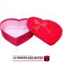 La Maison des Boîtes - Boite Cadeau Forme Cœur Rouge avec Couvercle en Fourrure - (L:24x20x6.7cm) - Tunisie Meilleur Prix (Idée 